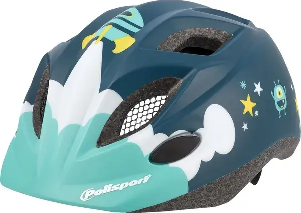 Kinderfahrradhelm Polisport Spaceship mattblau 48-52 cm