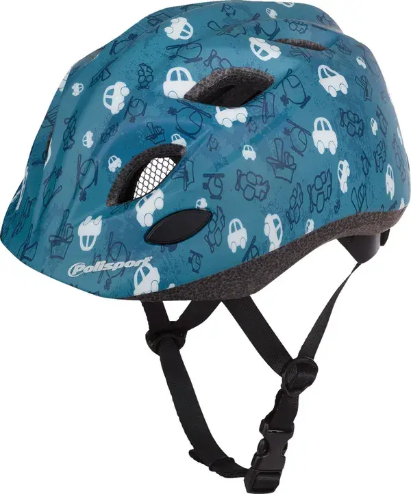 Fahrradhelm Kinder Polisport Fun Trip blau 48-52 cm mit Rädchen und LED-Beleuchtung