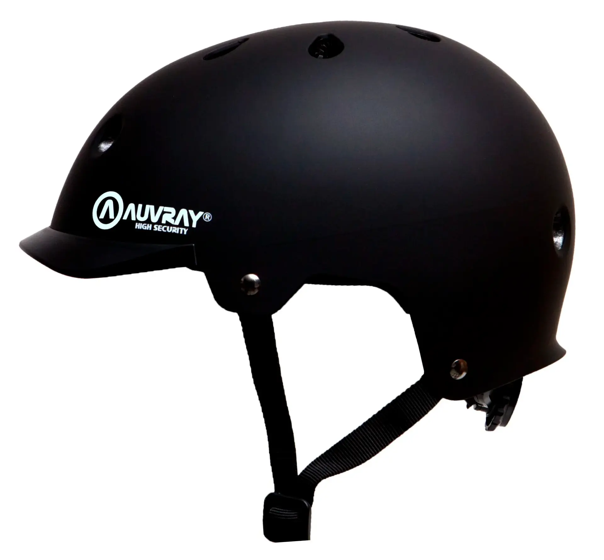 Casque vélo adulte Auvray Urban noir avec éclairage intégré taille 54-58