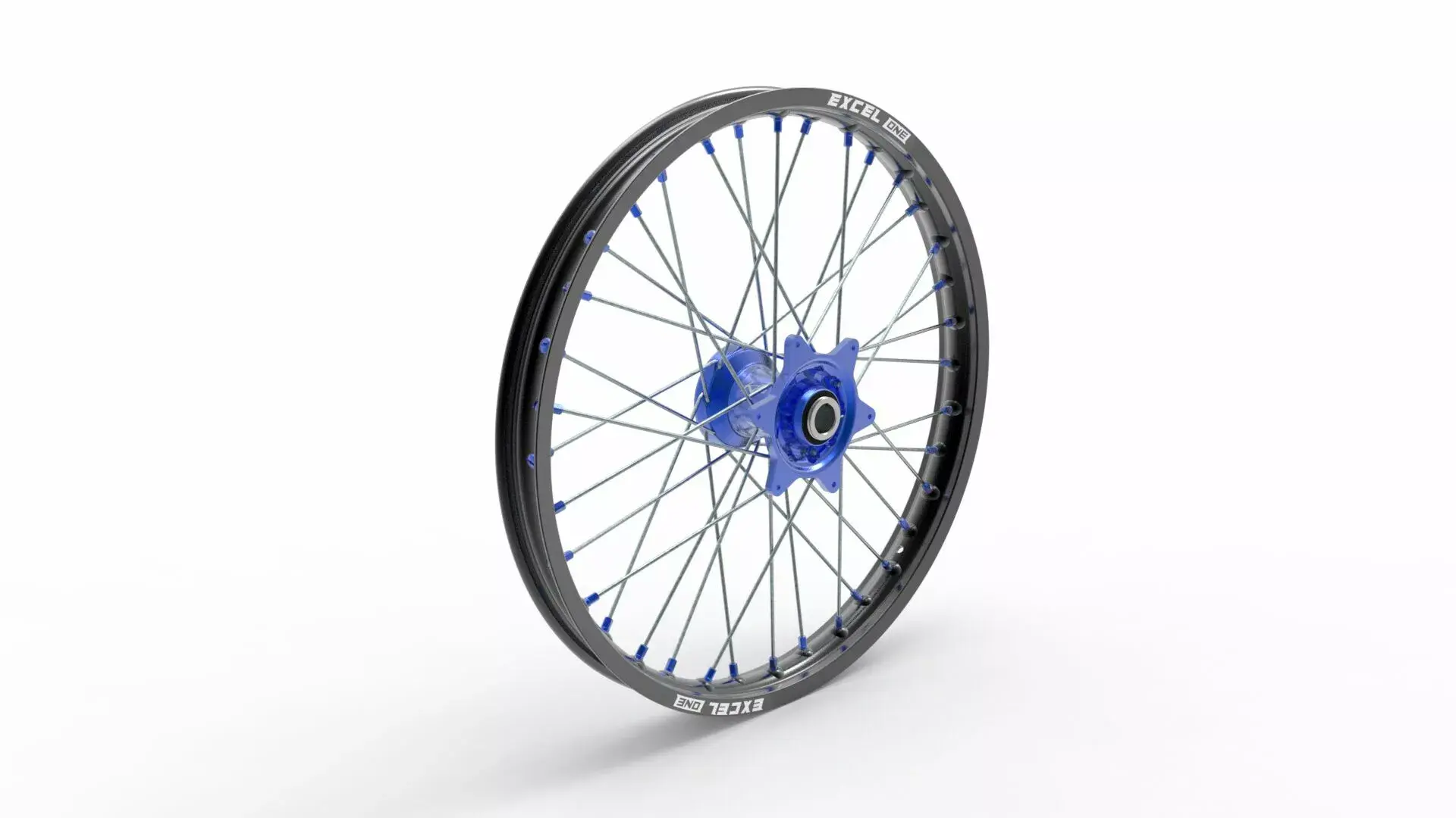 Kiekko KITE Elite MX-EN A60-vanteilla ja hopeanvärisillä pinnoilla