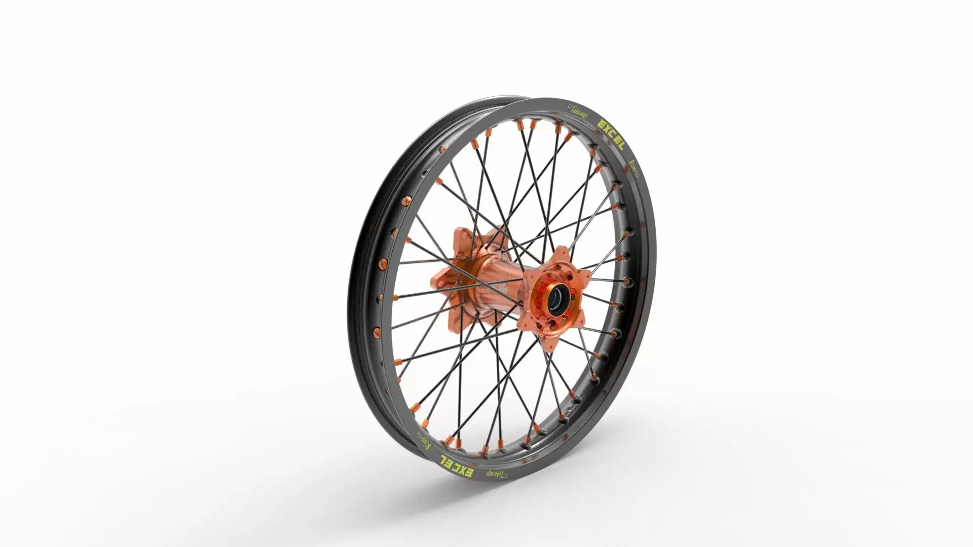 Roue KITE Elite MX-EN avec rayons noirs