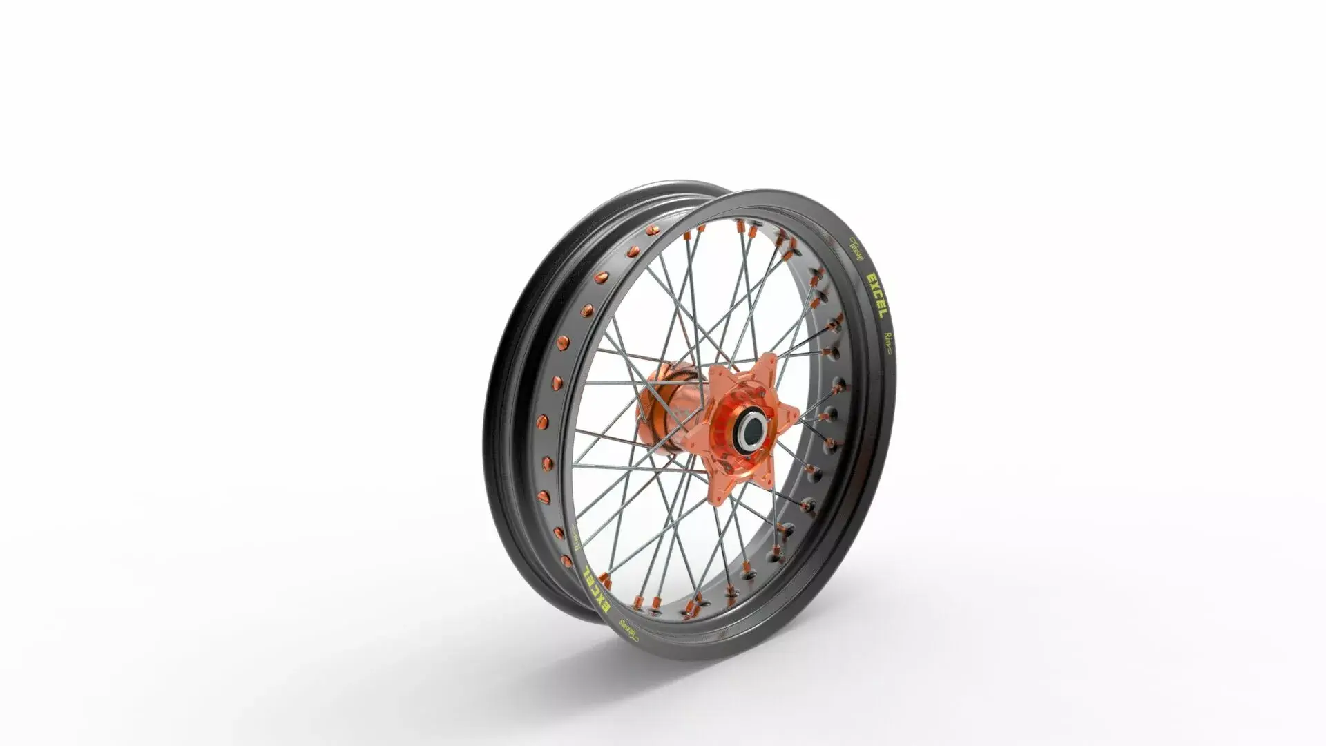 Roue Elite MX-EN avec rayons argentés KITE