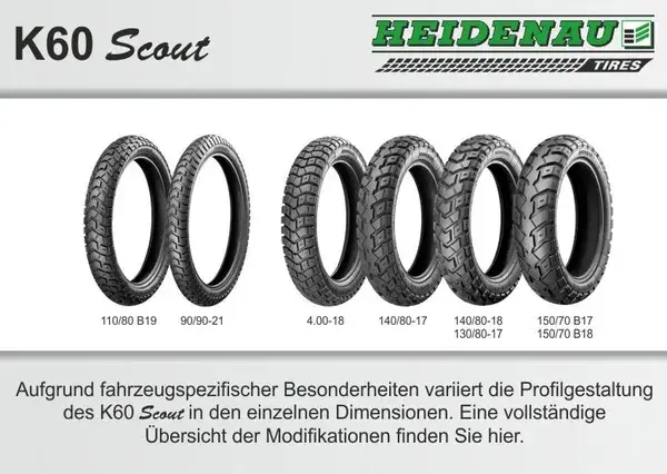 Heidenau K60 Scout Enduro Dual Sport hátsó abroncs — 3. kép