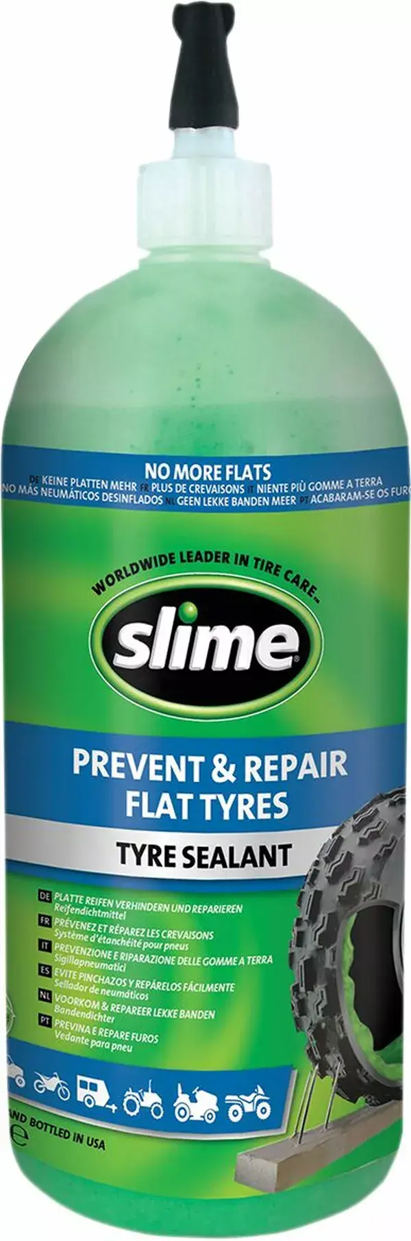 Pannenschutz-Flüssigkeit präventiv für Tubeless-Reifen Slime 946 ml
