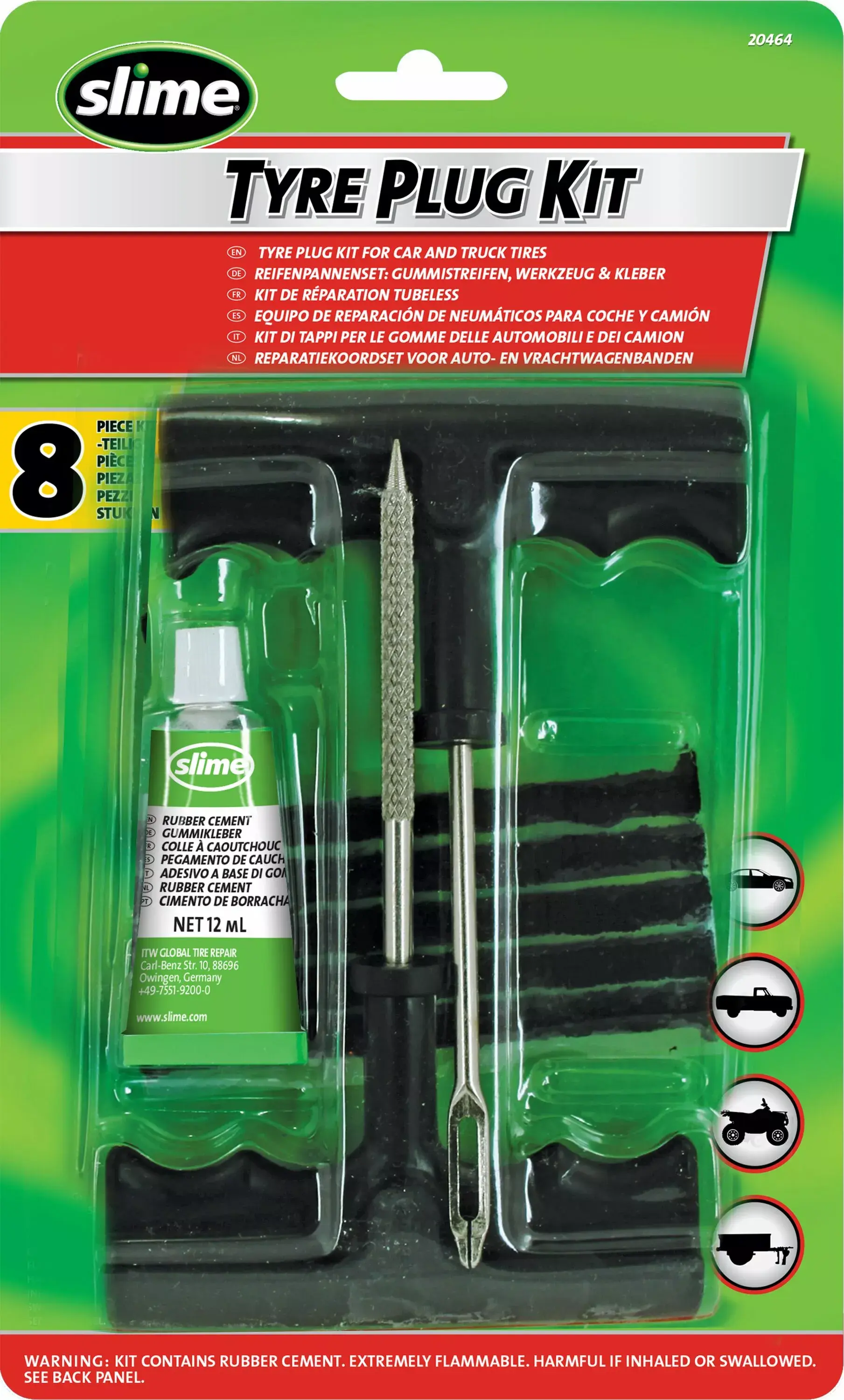 Nécessaire de réparation pneu tubeless Slime