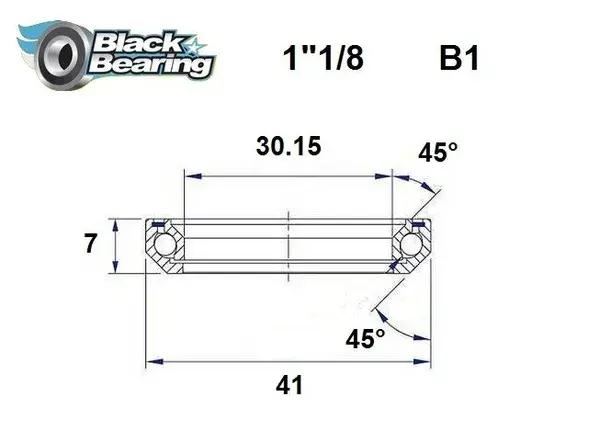 HB 30.15x41x7mm 45°/45° Black Bearing 베어링