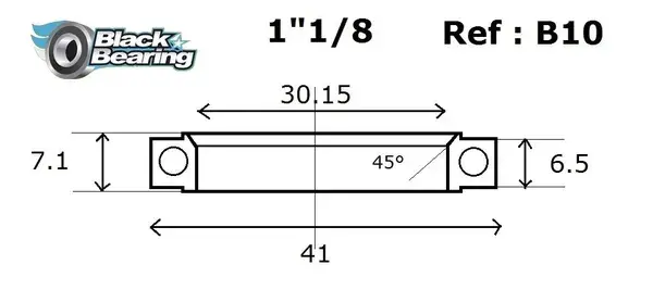Lagersatz Steuersatz Black Bearing B10 - 30,15x41x6,5x7,1 mm 45x90°