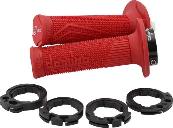 Domino Poignées D-lock rouge avec virole D10046C4200A9-0