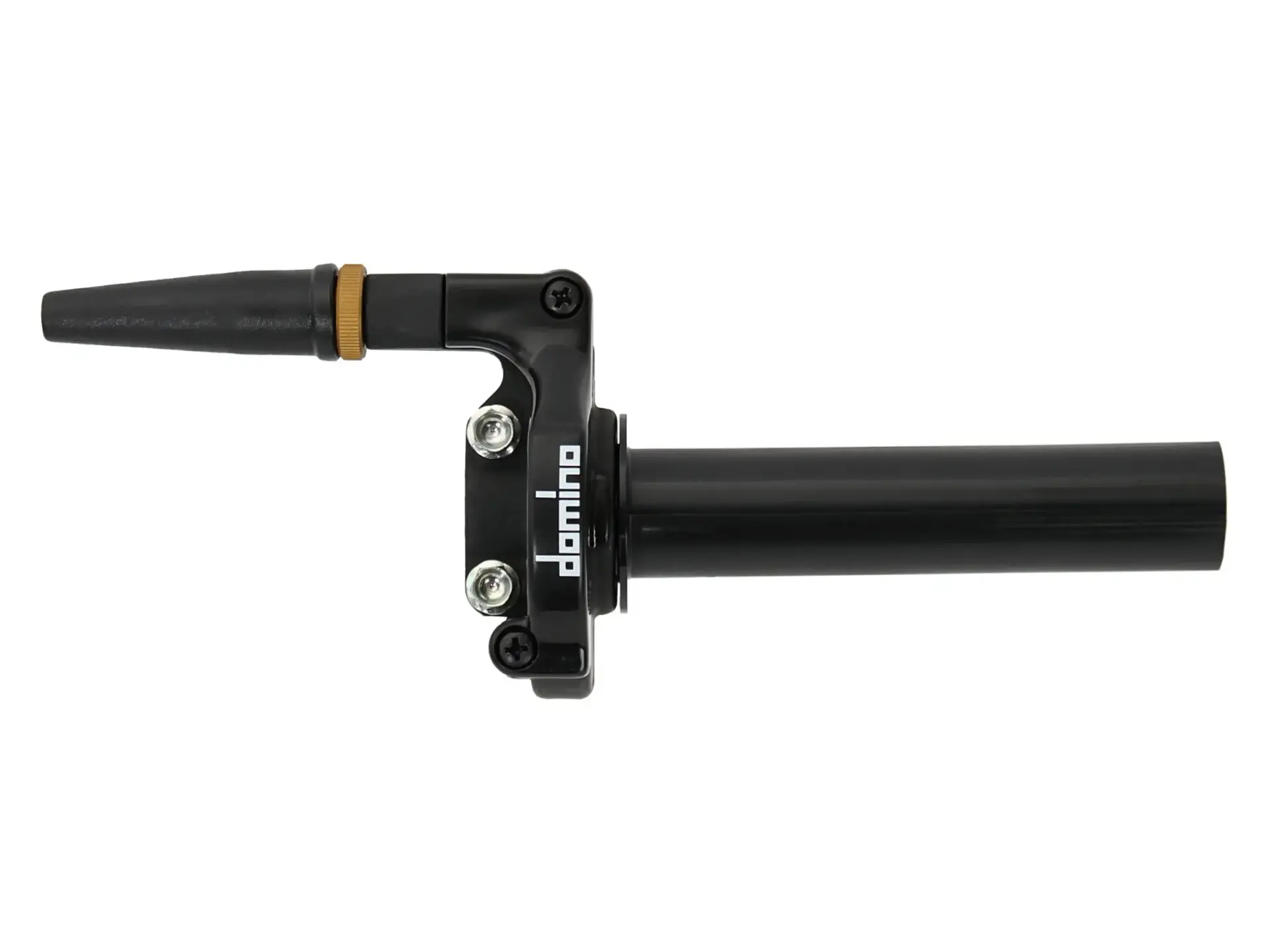 Poignée de gaz Domino Racing 4011 tirage rapide aluminium noir monocâble
