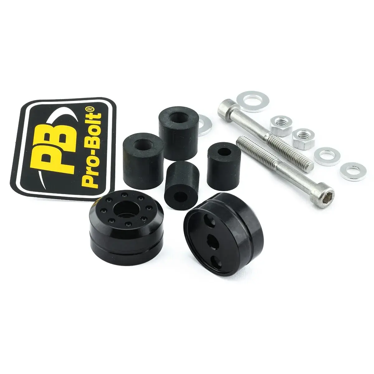 PRO BOLT Suz 60 سیاہ ہینڈل بار اینڈز