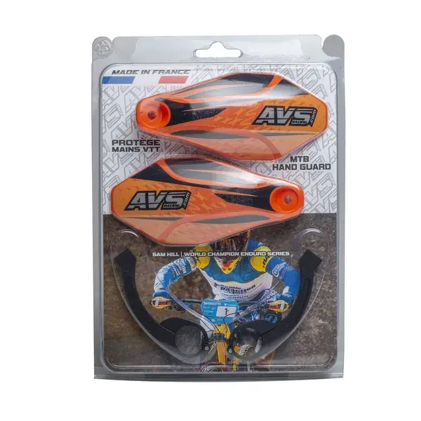 AVS Racing हैंडगार्ड किट एल्यूमीनियम ब्रैकेट्स के साथ — 2वाला दृश्य