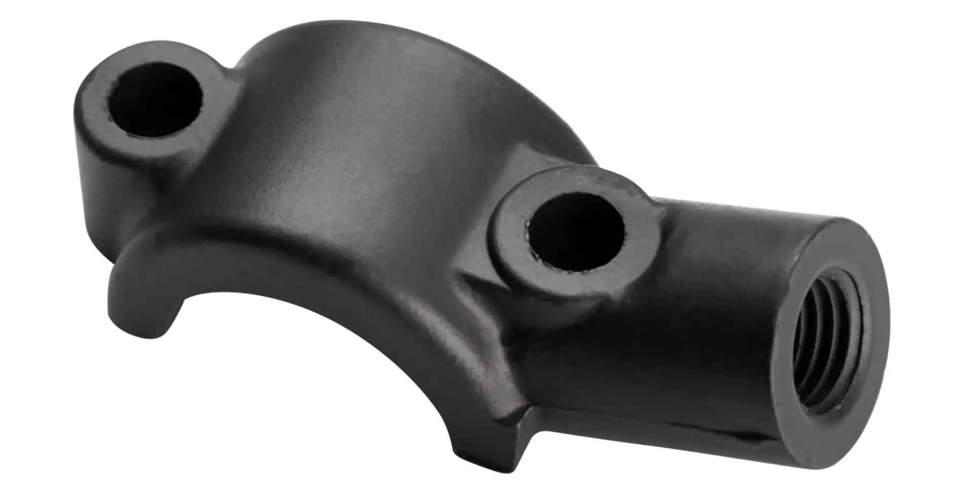 Collier de blocage pour poignée avec porte rétroviseur MOTO-50 à boîte scooter alu noir (fixation rétroviseur M10) Domino