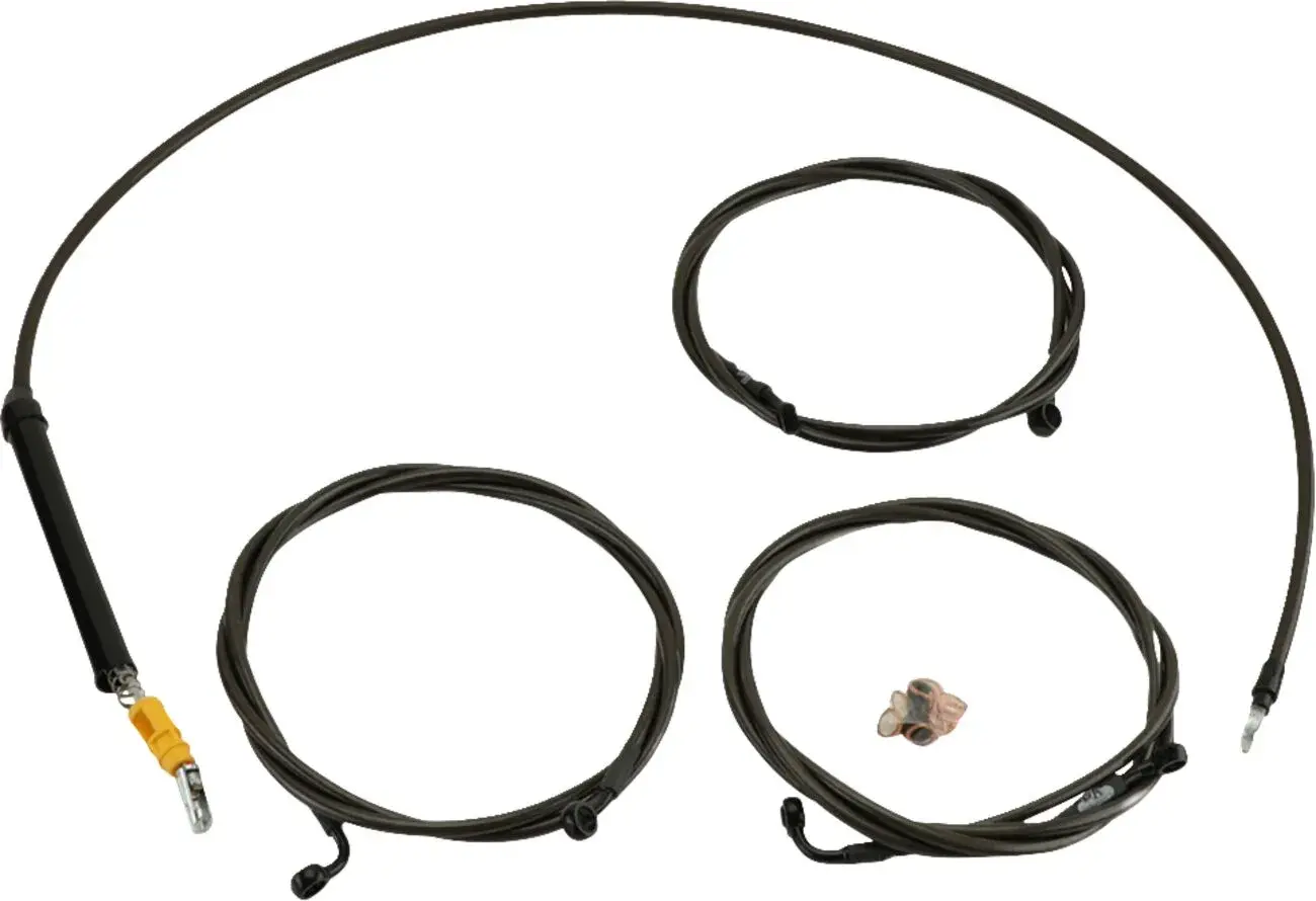 Kit câble de guidon et durite de frein tressé Standard Midnight LA CHOPPERS