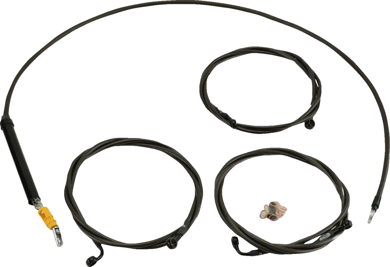 Kit cavo manubrio e manicotto freno intrecciato Standard Midnight LA CHOPPERS