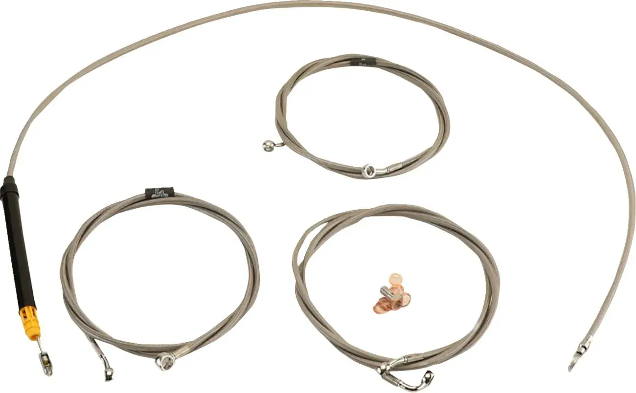 Kit câble de guidon et durite de frein tressé inox standard LA CHOPPERS