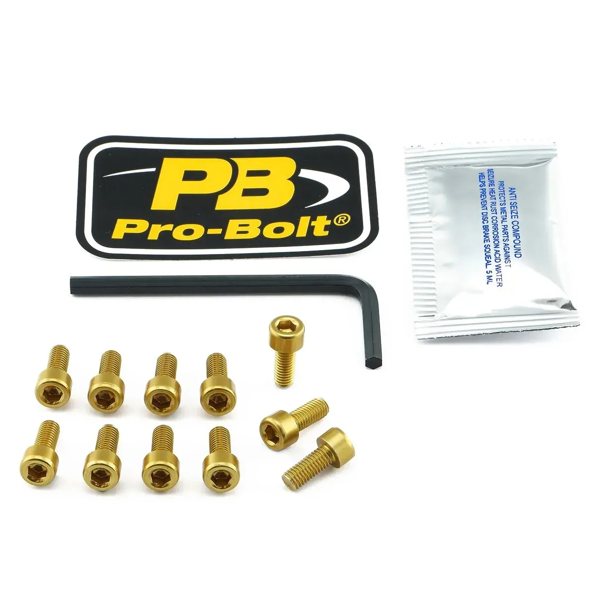 タンクキャップボルトキット ゴールド PRO BOLT
