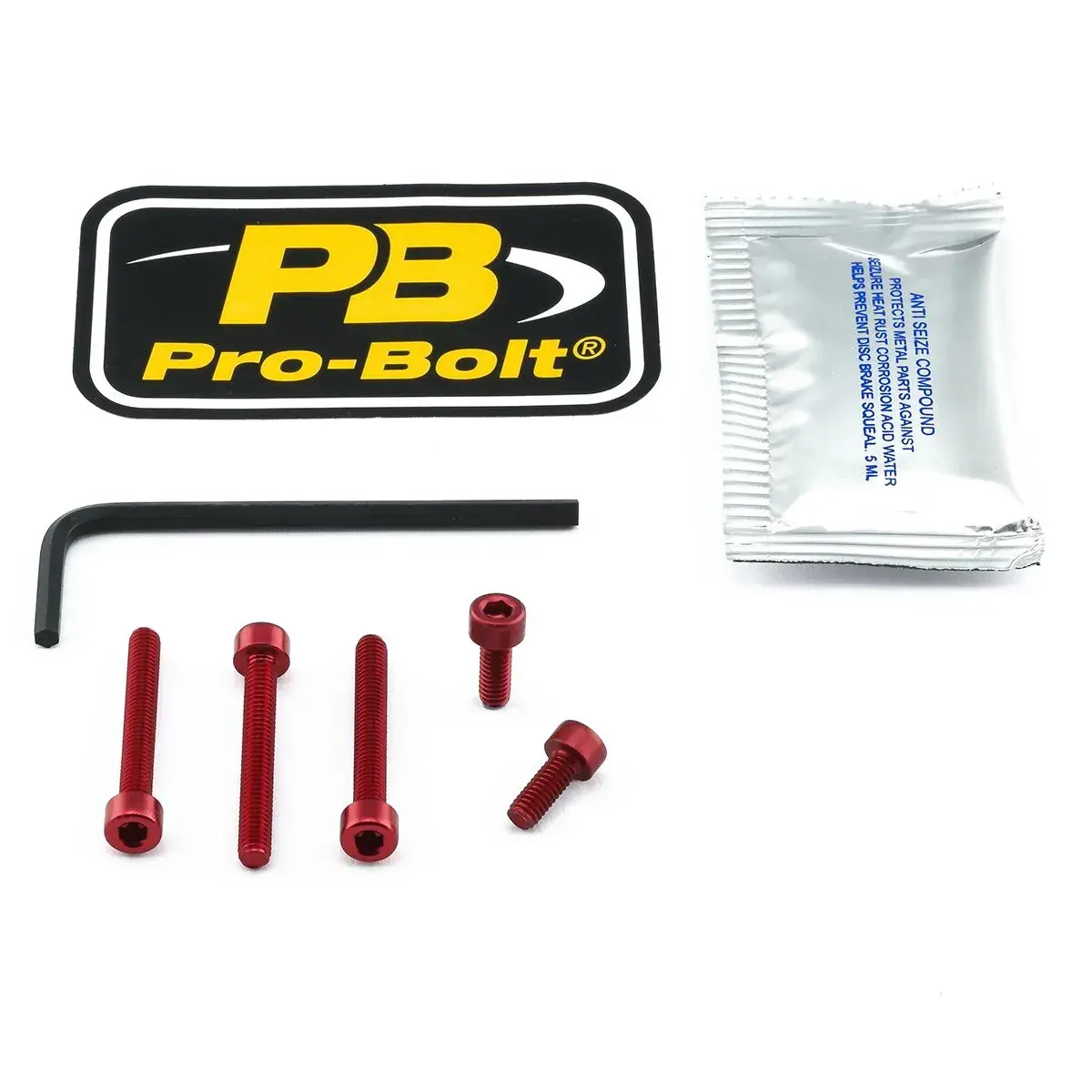 Kit de parafusos para tampa de combustível PRO BOLT vermelho