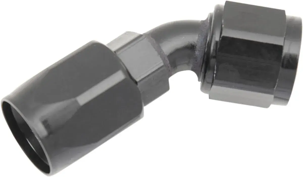 Hose end #8 45DEG black