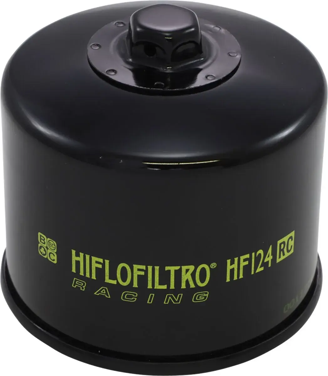 Filtre à huile Hiflofiltro HF124RC Kawasaki Z H2 et Ninja H2 (80x77mm)