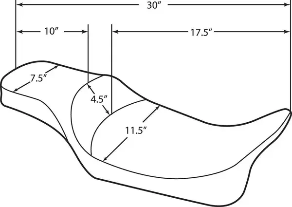 Sedlo dvojité prodloužené Predator DRAG SPECIALTIES — pohled 4