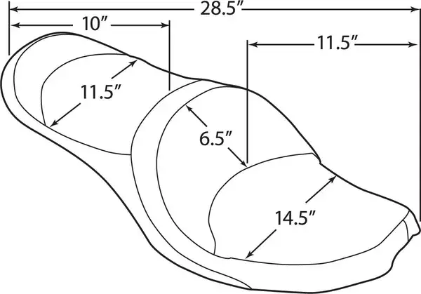 Double Bucket Low-Profile Vinyl Seat Drag Specialties Seats — view 3