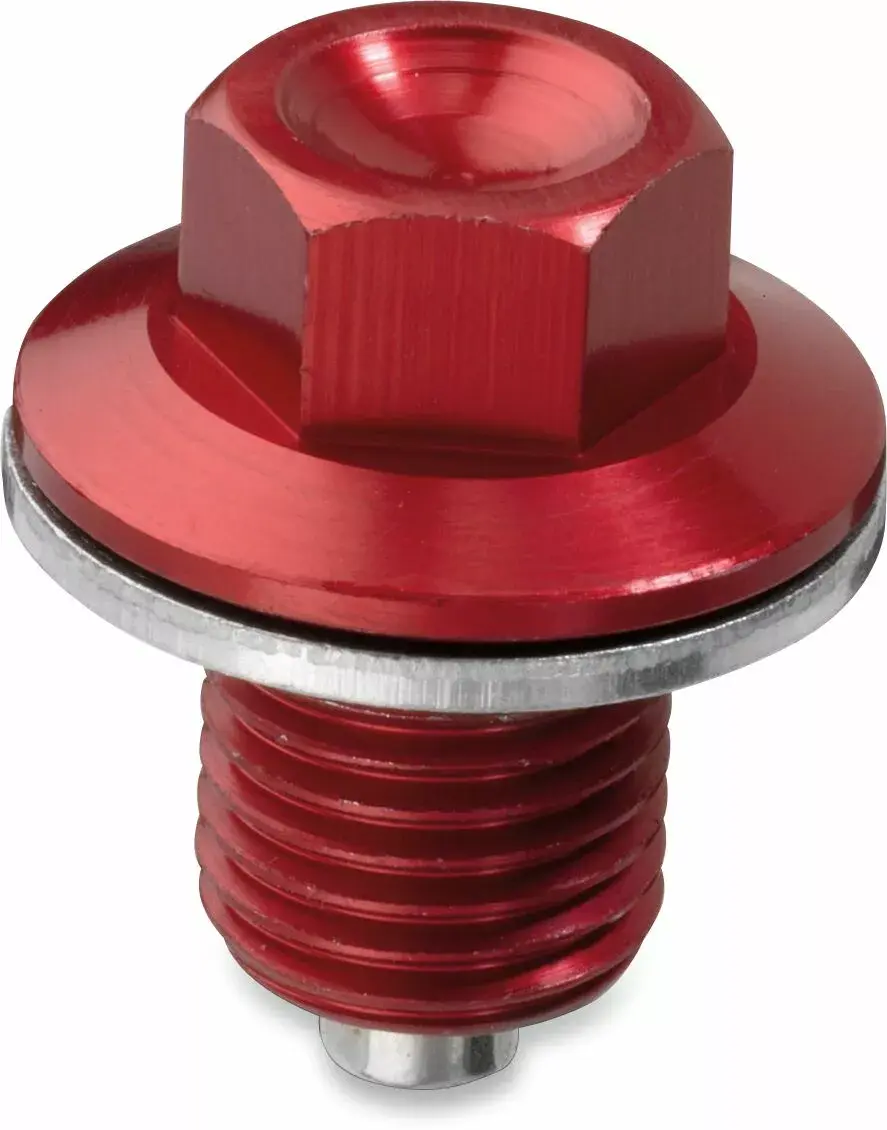 Rolha de dreno magnética vermelha MOOSE OFFROAD HARD-PARTS