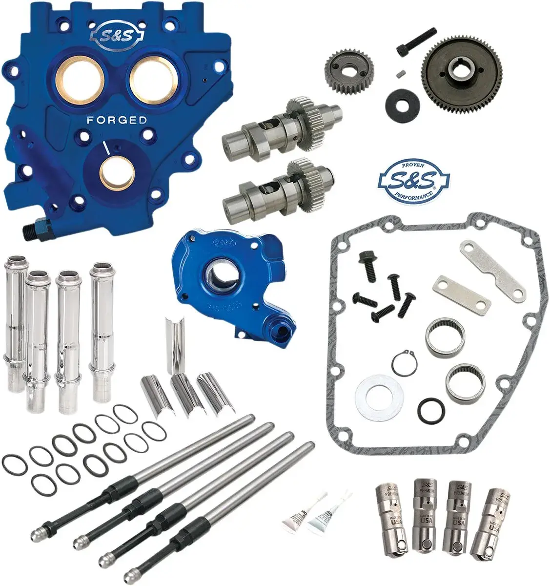 S&S Cycle Schalldämpfer Nockenwellen 585EG mit Halterung 07-17