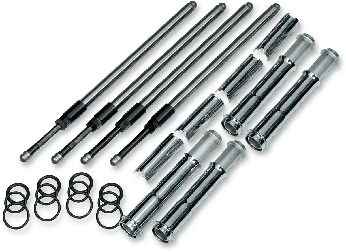 Kit de tiges-poussoir Quickee S&S Cycle avec manchons chromés