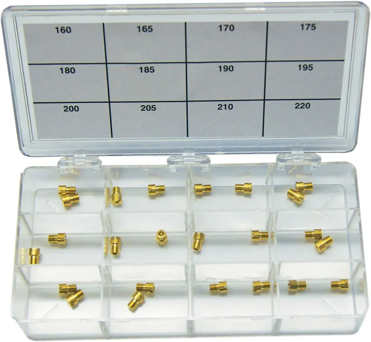 Assortiment de gicleurs principaux A-Bax Engineering pour kit de carburateur CV Keihin