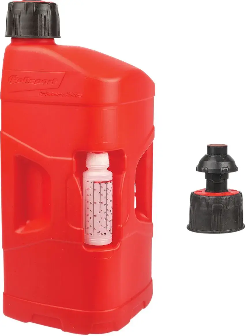 Polisport ProOctane 20 L roter Kraftstoffkanister mit Schnellfüllverschluss und 250 mL Ölmessbecher — Ansicht 2