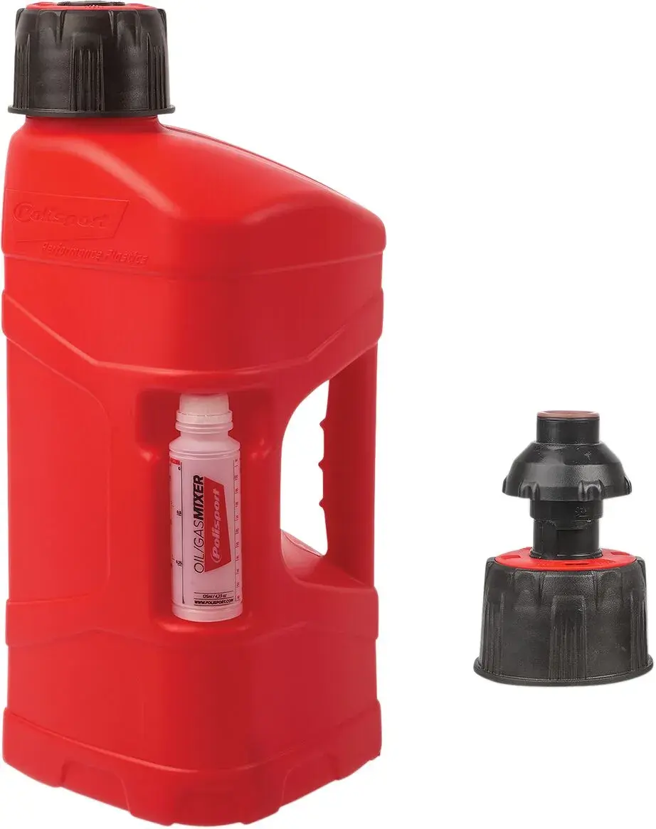 Kanister Polisport Prooctane 10 L rot mit Schnellfüllverschluss und 125 mL Dosierer — Ansicht 2