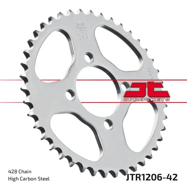 JT Sprockets Motorrad-Kettenrad passend für Honda 125 CBR-R 2004-2010 428 42 Zähne Stahl