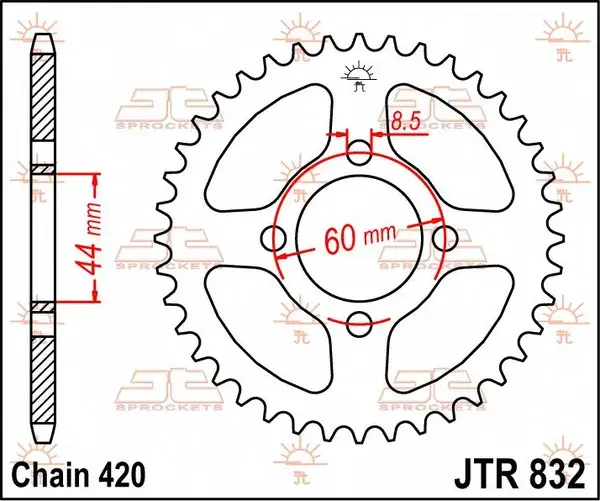 JT SPROCKETS Steel Rear Sprocket — view 2