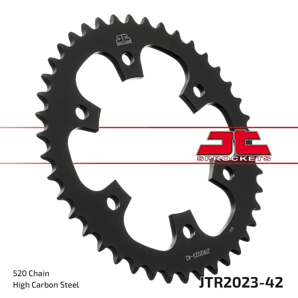 Kettenrad JT Sprockets passend für Royal Enfield 350 HNTR/Classic/Meteor/Bullet 520 42 DTS schwarz eloxiert