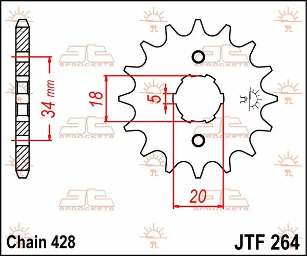 Vorderes Ritzel JT Sprockets — Ansicht 3