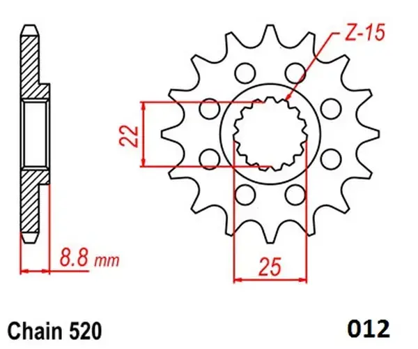Moto-Master Ultra Light Steel Sprocket — view 2