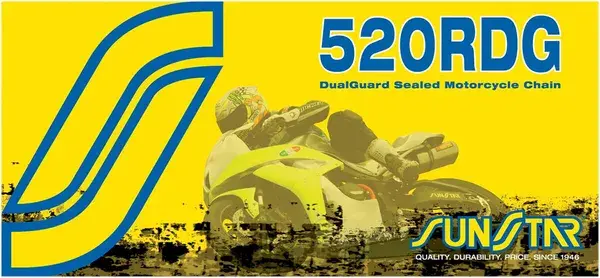 SUNSTAR SPROCKETS 520 RDG 듀얼가드 O링 모터사이클 체인