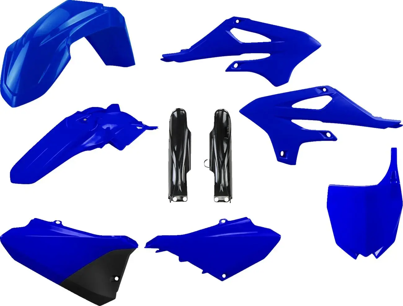 Compleet kunststof set blauw/zwart POLISPORT