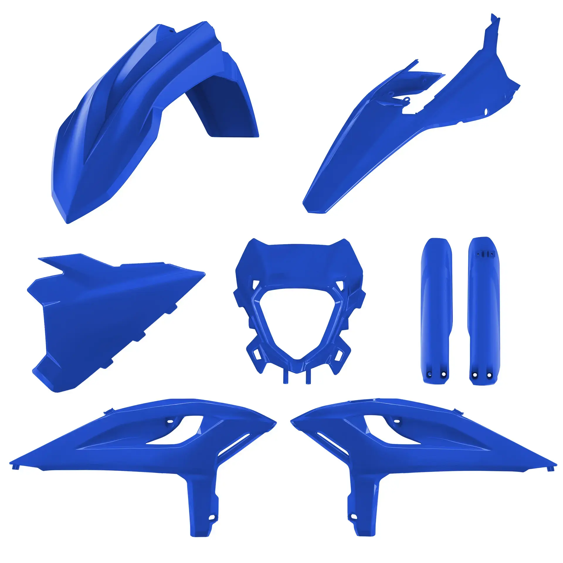 Enduro-Verkleidung Beta 125, 200, 250, 300, 350, 390, 430, 480 RR X-Pro 2025 2T-4T blau (Kunststoff-Satz 8-teilig) -Polisport