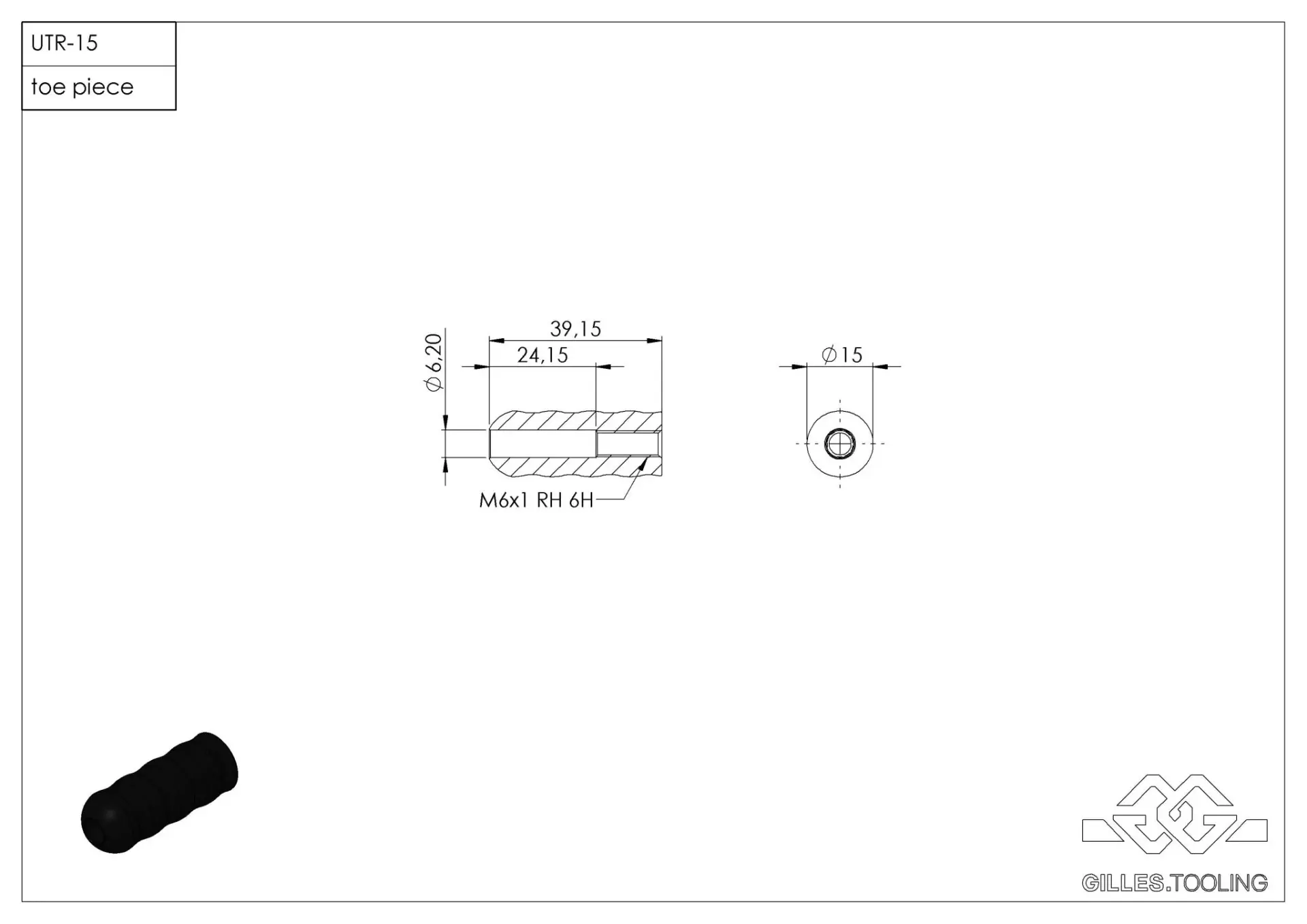 Палци за превключване на скорости страничен UTR-15-B Gilles Tooling
