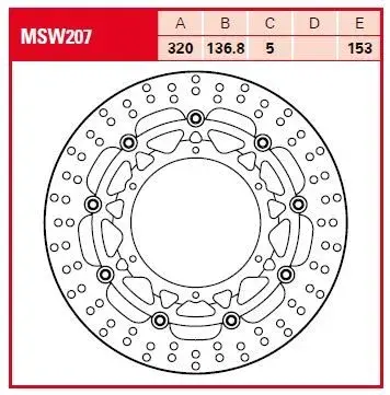 قرص فرامل عائم دائري TRW