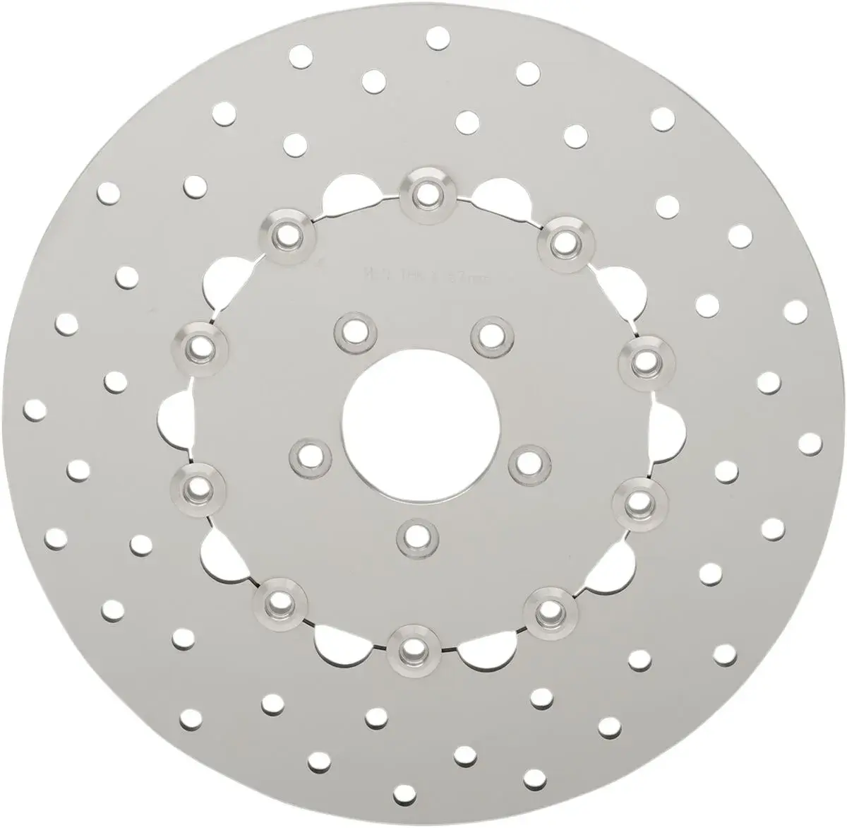 Disque de frein percé en acier inoxydable poli DRAG SPECIALTIES