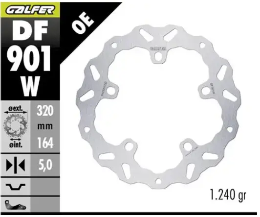 Galfer fixed wave brake disc