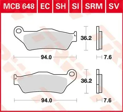 Спирачна накладка предна TRW Standard Offroad 7320521
