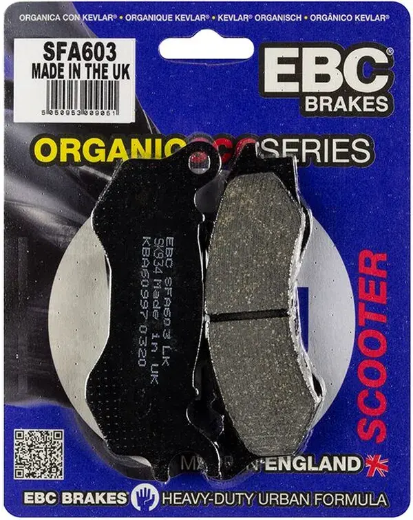 Plaquettes de frein EBC SFA pour scooter