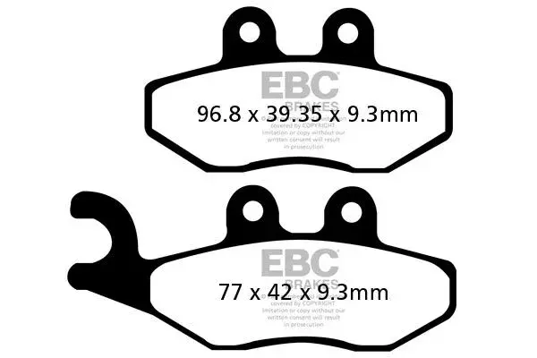 Plaquettes de frein EBC carbone série SFAC