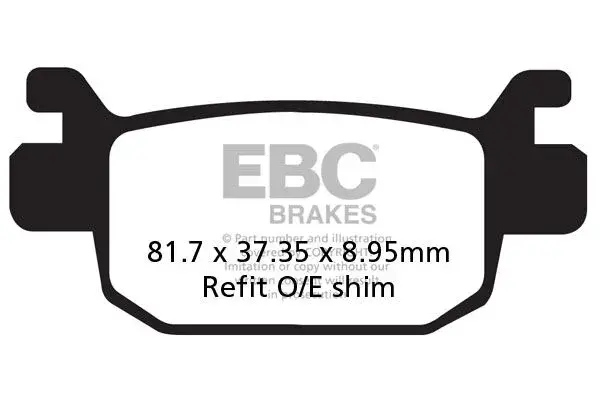 EBC 7870728 karbon scooter fren balatası