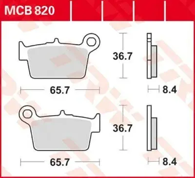 Standard TRW 후면 브레이크 패드 7320515