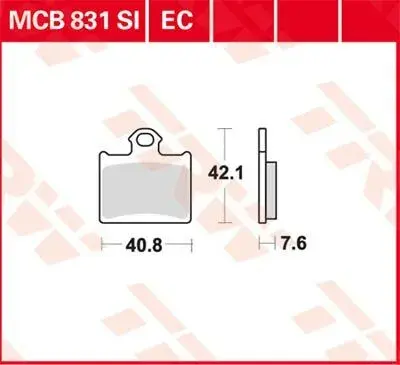 Предна спирачна накладка Standard Offroad TRW 7323611