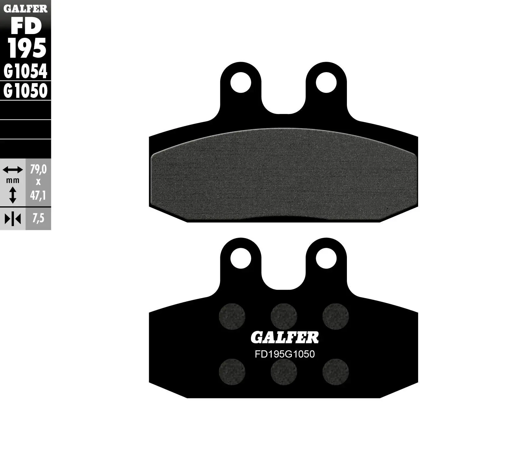 Plaquette de frein organique GALFER